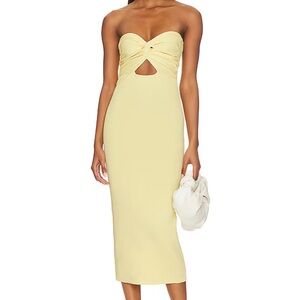 Chic Strapless Yellow Dress